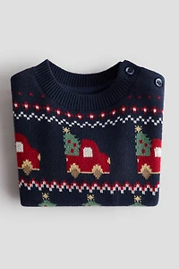 Jacquard-Knit Sweater