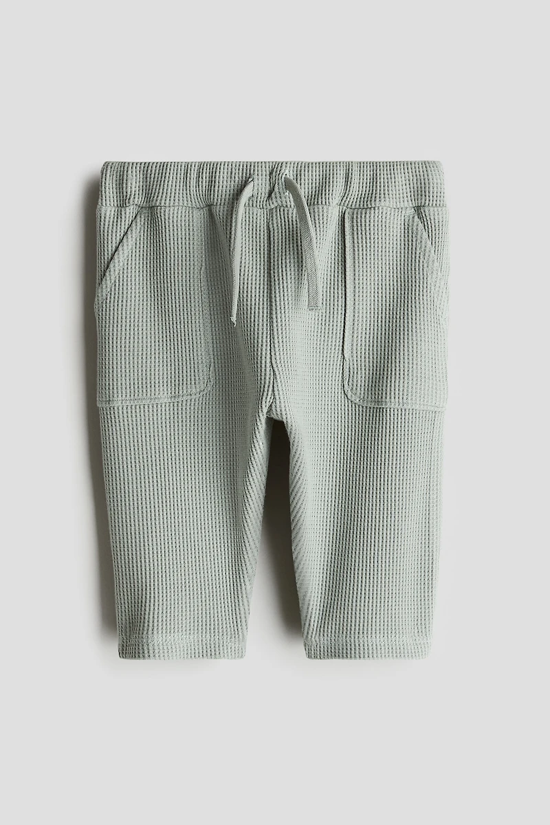 Waffled Cotton Joggers