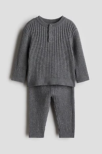 2-piece Rib-Knit Cotton Set