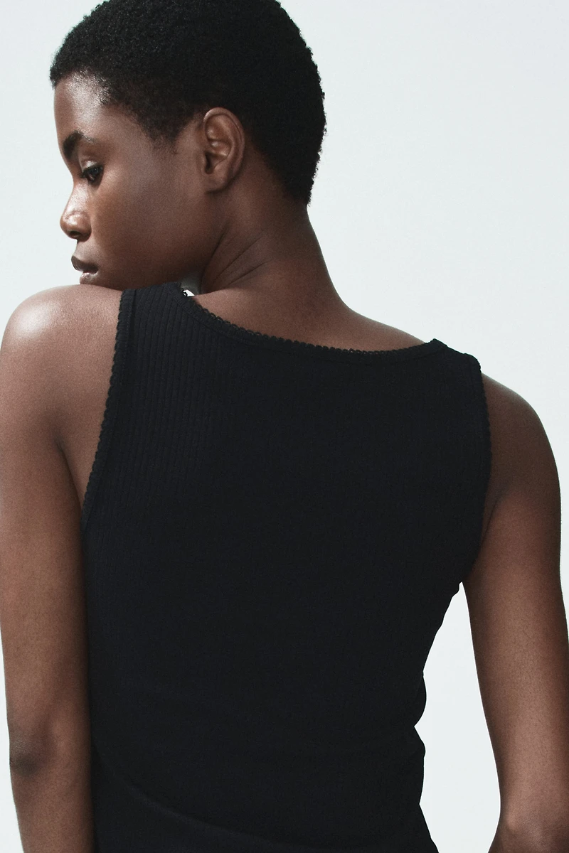 Ribbed Cotton Tank Top