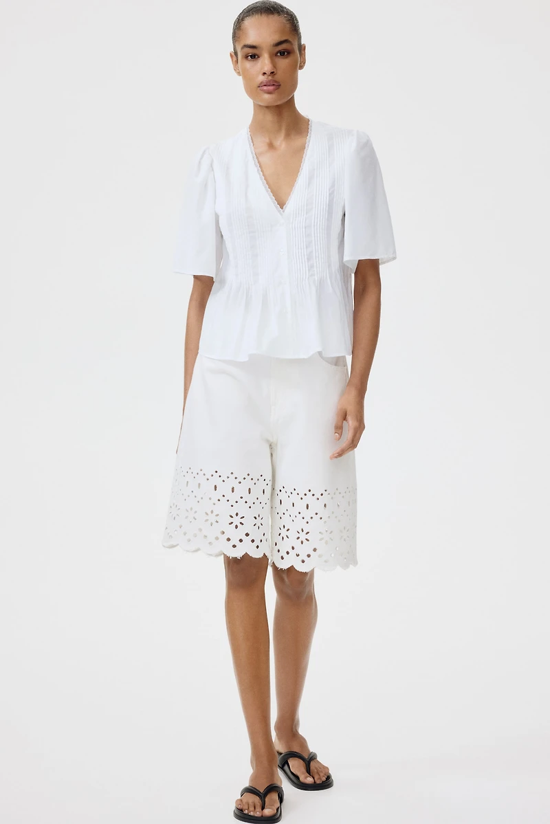 Blouse with Pintucks
