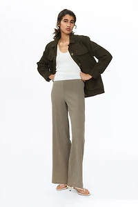 Straight Crinkled Pants