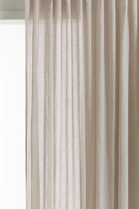 One-pack Long and Wide Linen-Blend Curtain Panel