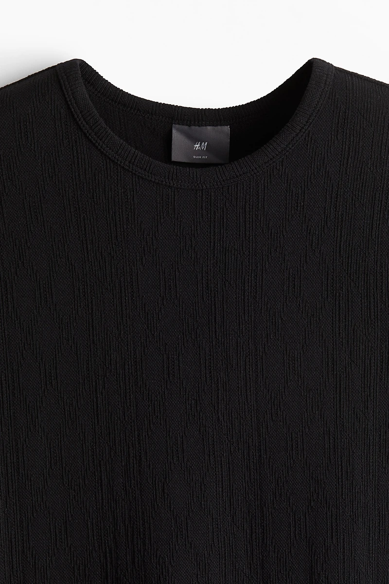 Slim-Fit Textured T-Shirt