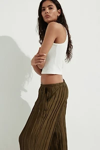 Crinkled Pull-On Pants