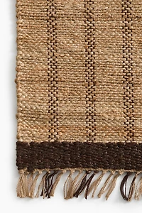 Large Jute Rug with Fringe