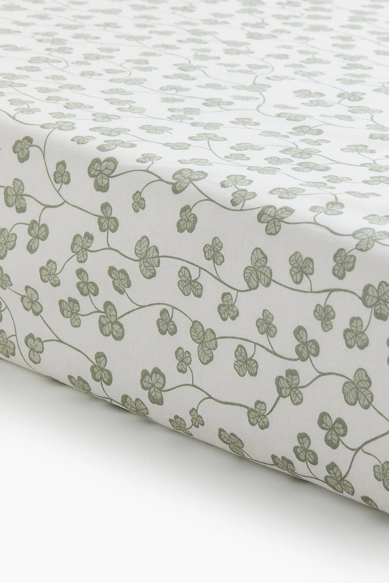 Patterned Cotton Fitted Sheet