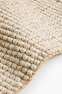 Tapis en tissu bouclette de laine mélangée