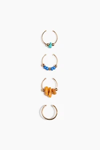 Lot de 4 bagues d'orteil