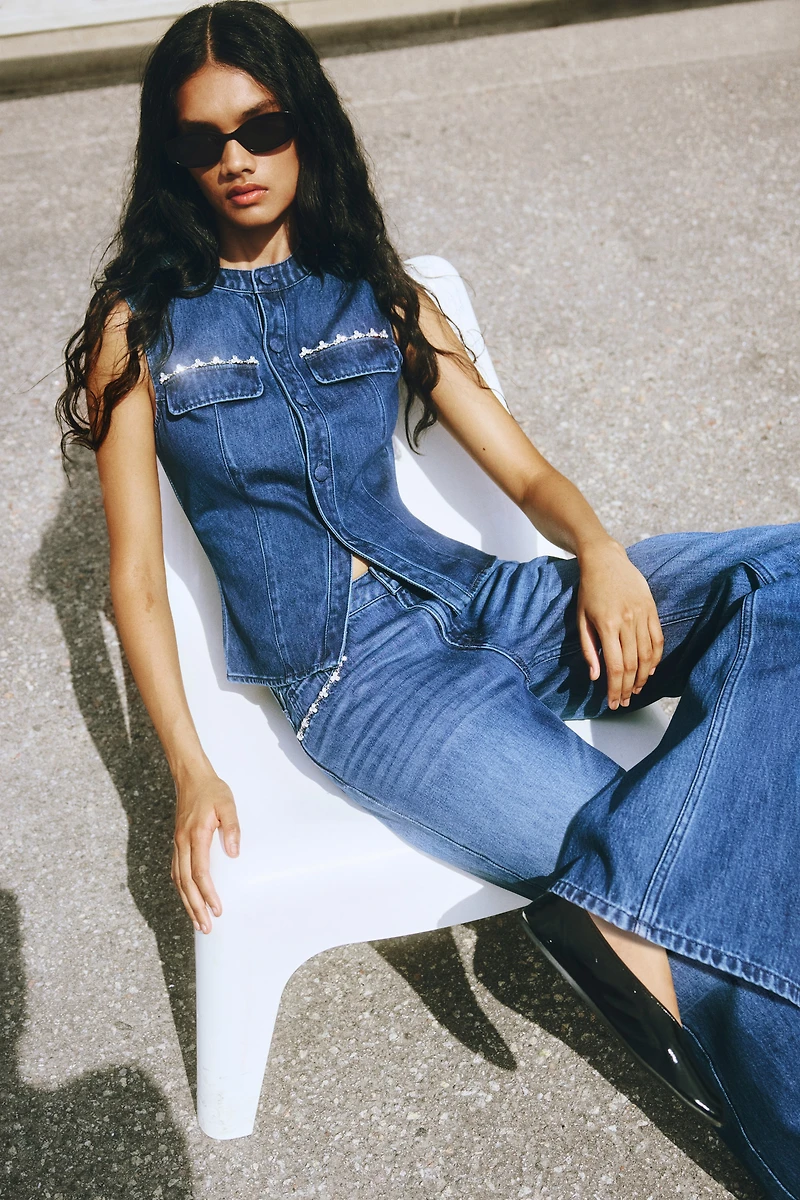 Gilet sans manches en denim