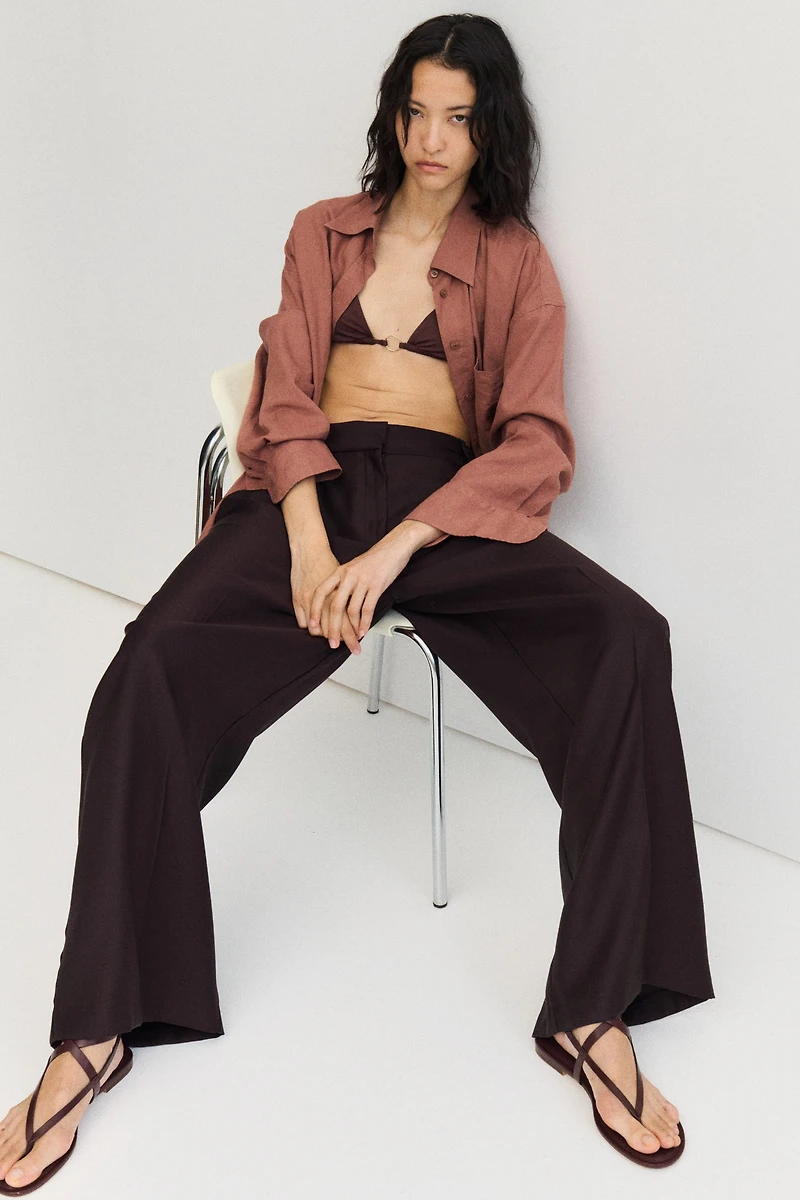 Wide-Leg Dress Pants