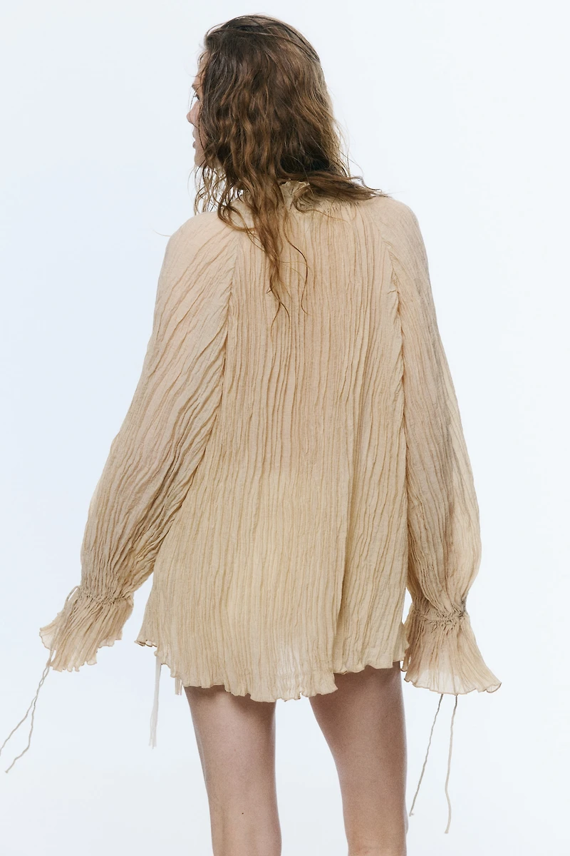 Oversized Crinkled Blouse