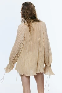 Oversized Crinkled Blouse