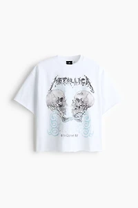 T-shirt imprimé ample en coton