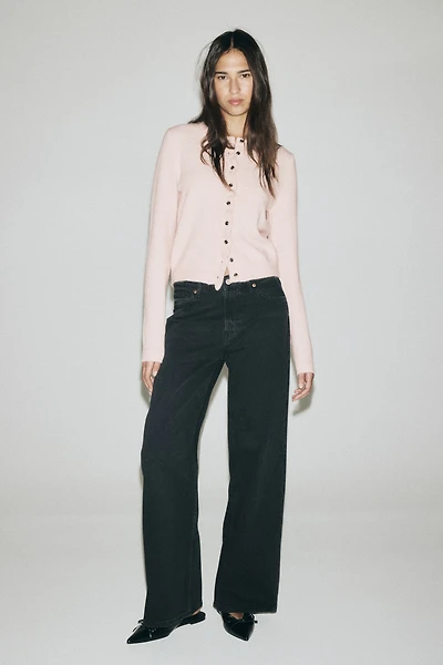 Ruffle-Trimmed Cardigan