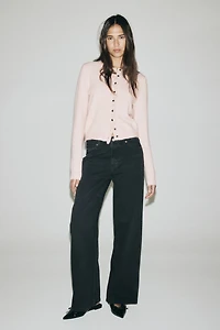 Ruffle-Trimmed Cardigan