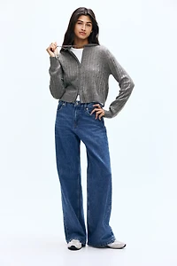 Hooded Cardigan with Zipper