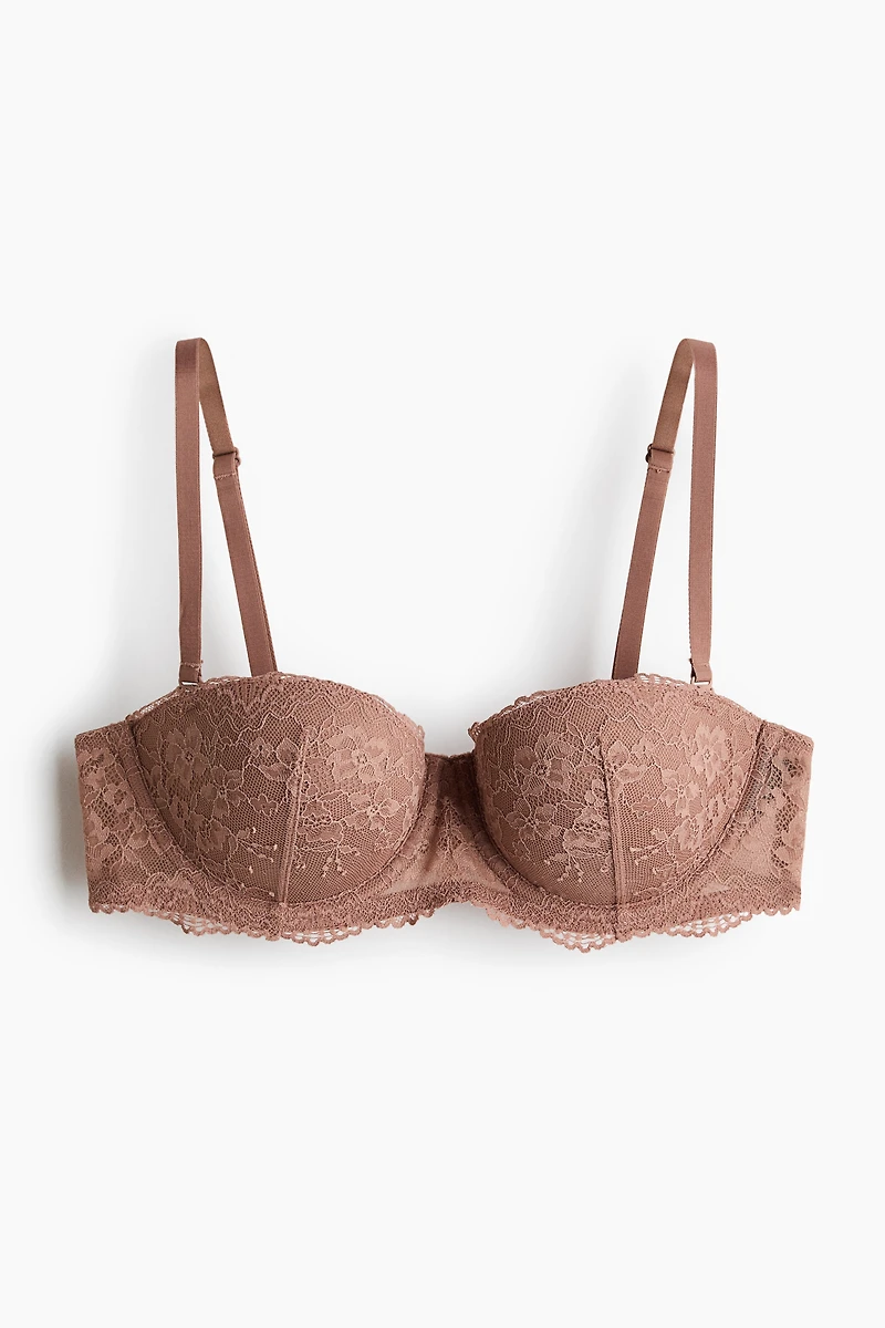 Padded Lace Balconette Bra