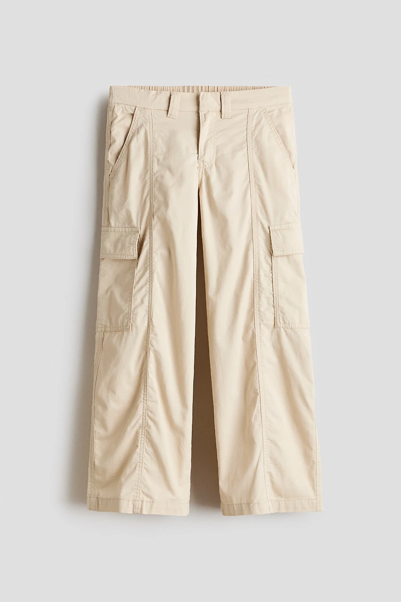 Pantalon cargo en sergé de coton