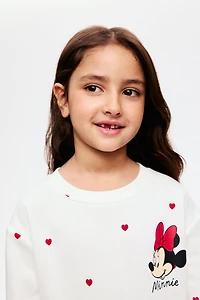 Printed Sweatshirt Dress with Tulle Skirt