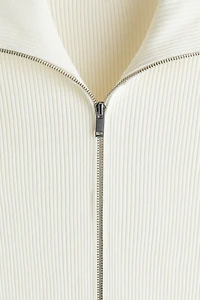 Slim-Fit Rib-Knit Cardigan