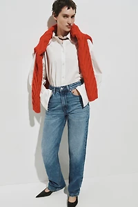 Jean droit taille haute