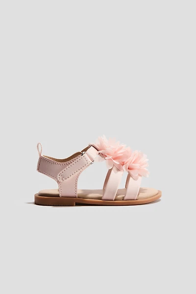 Appliquéd Strappy Sandals