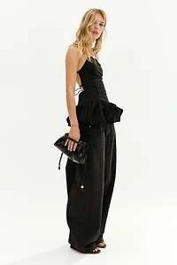 Bubble-Hem Strappy Top