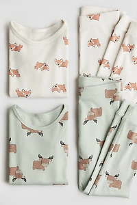 2-pack Snug Fit Cotton Pajamas