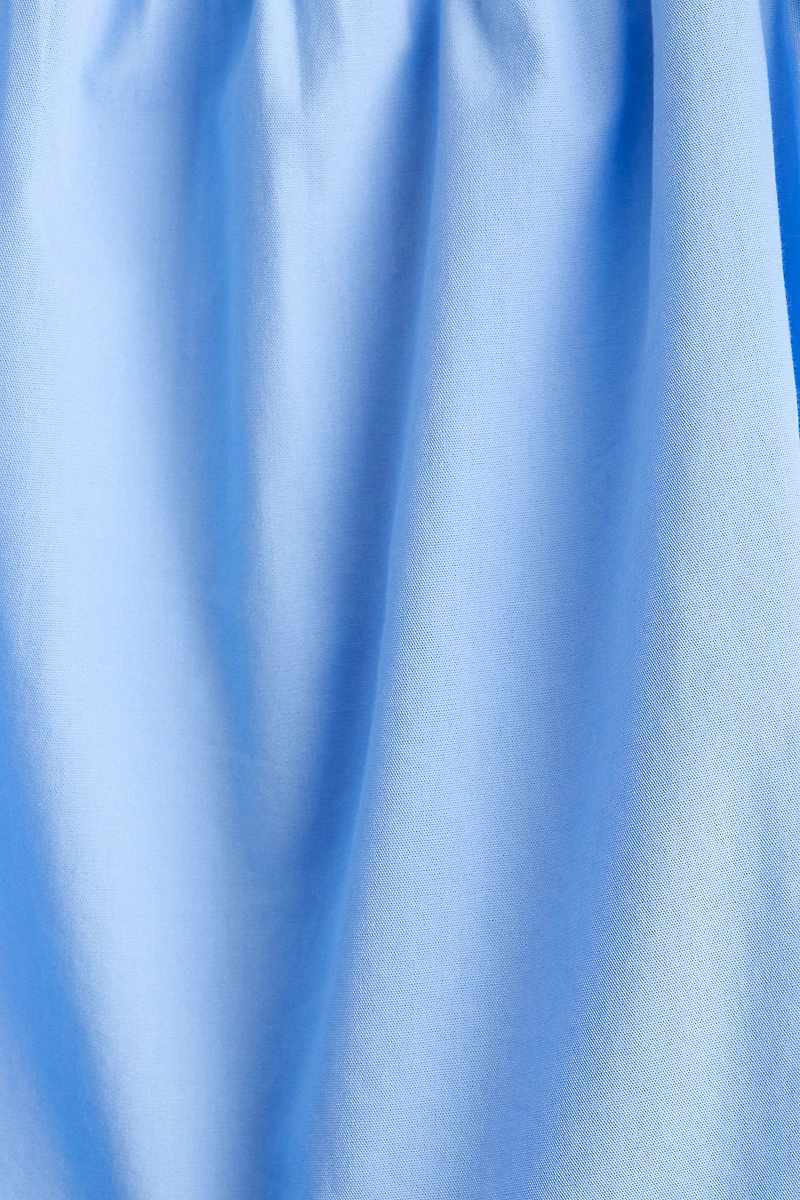 Puff-sleeved cotton blouse