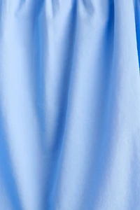 Puff-sleeved cotton blouse