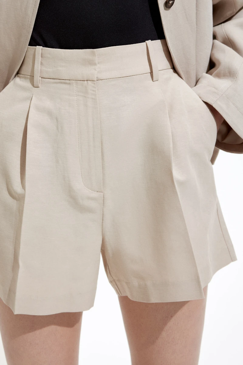 Short en lin mélangé