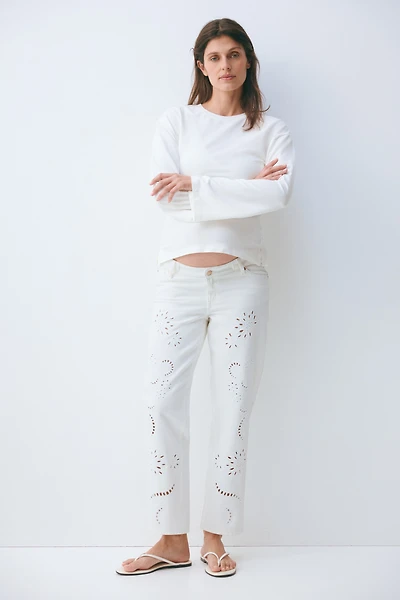 MAMA Straight Ankle Jeans