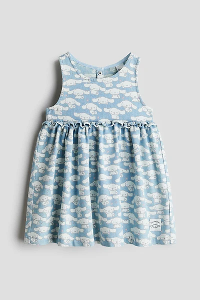 Printed Denim Dress
