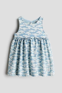 Printed Denim Dress