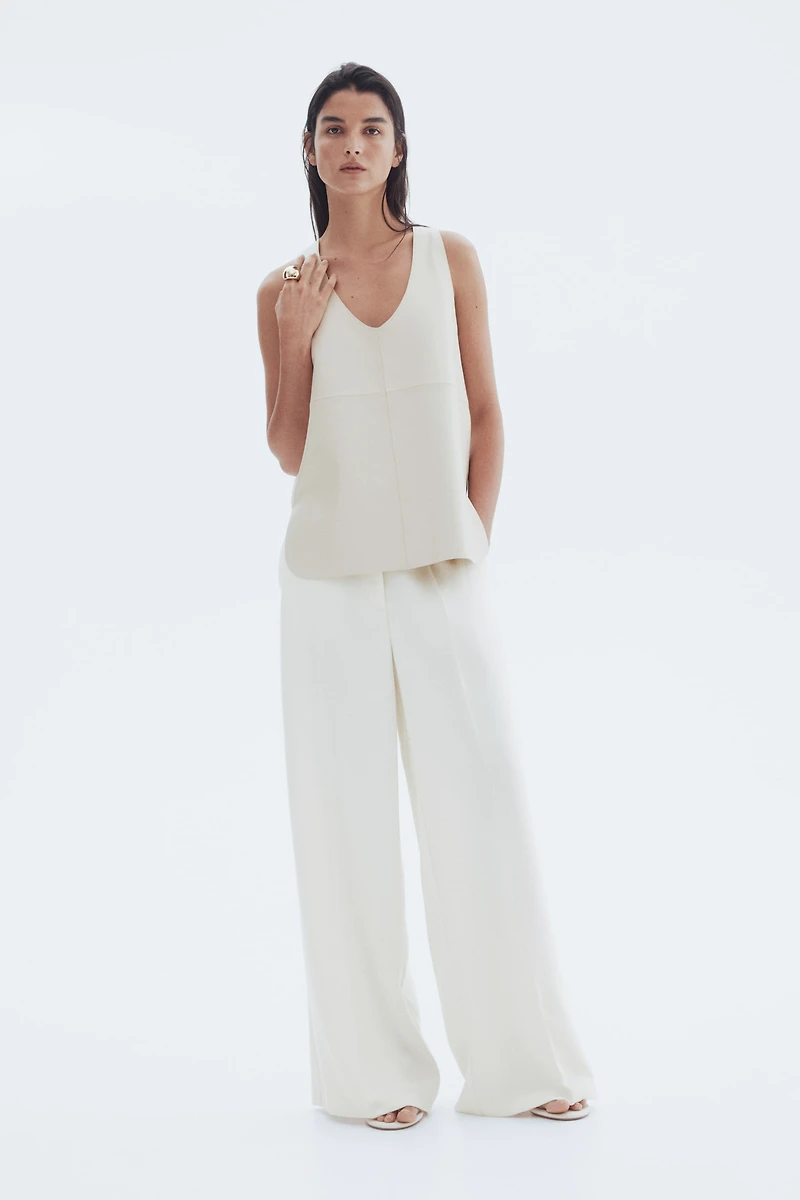 Wide-Leg Dress Pants