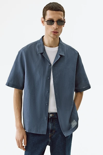 Relaxed-Fit Linen-Blend Resort Shirt