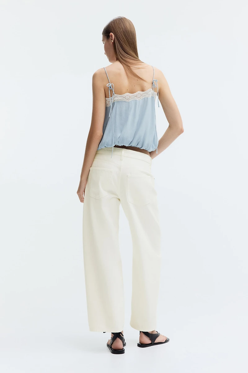 Barrel Regular Waist Ankle Jeans