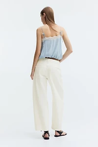 Barrel Regular Waist Ankle Jeans