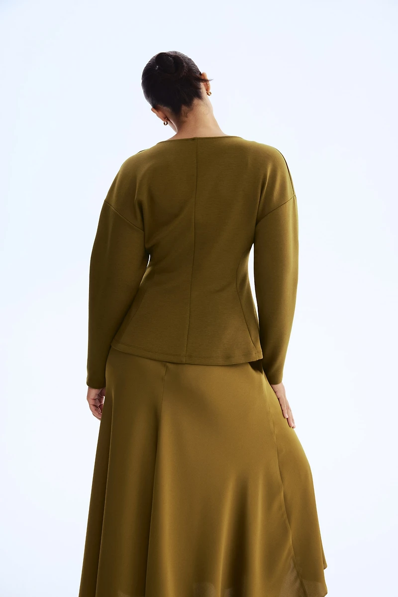 Defined-Waist Scuba Top