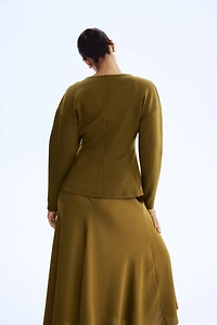 Defined-Waist Scuba Top