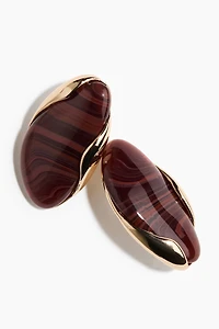 Oval Stud Earrings