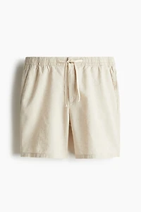 Regular Fit Linen-Blend Shorts