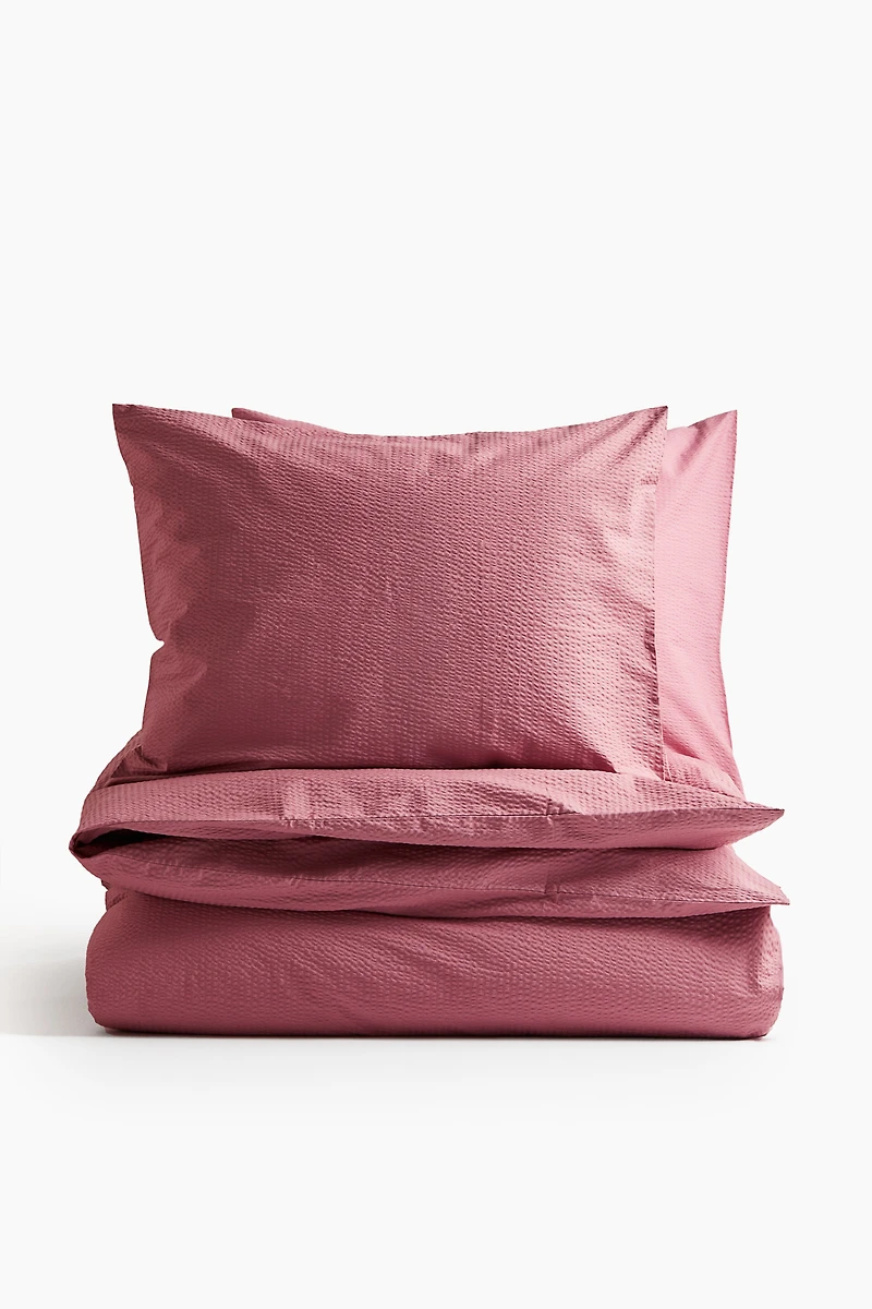 Seersucker King/Queen Duvet Cover Set