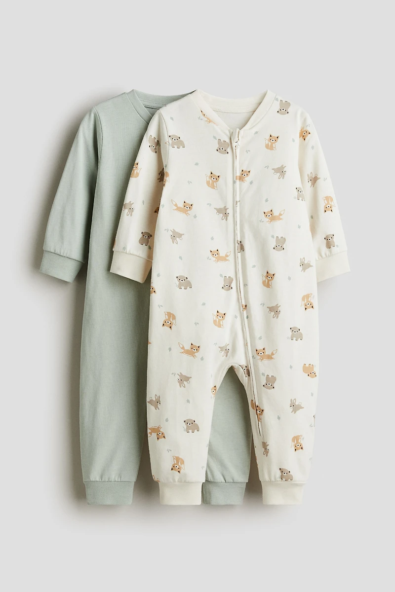2-pack Cotton Pajama Jumpsuits