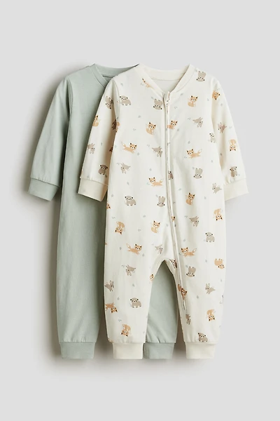 2-pack Cotton Pajama Jumpsuits