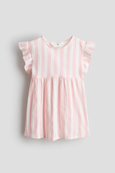 Robe à manches volants en coton