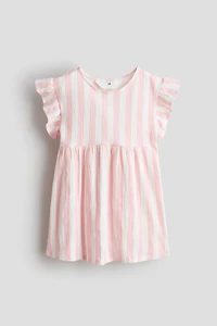 Robe à manches volants en coton