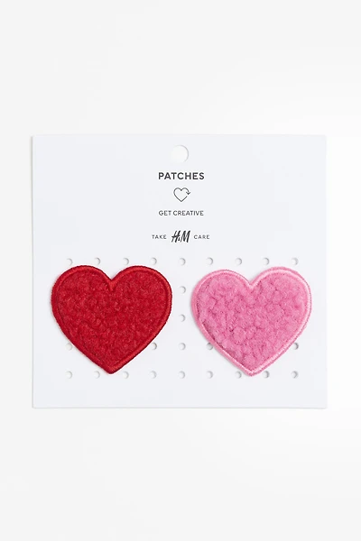 Lot de 2 écusson de réparation en tissu peluche