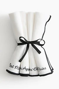 4-pack Embroidered Napkins